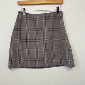 Wilfred Gray Pink Plaid Classic Mini Skirt
